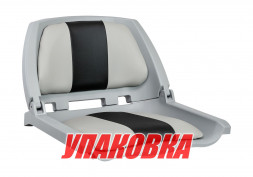 Кресло для катера (яхты) мягкое складное, обивка винил, цвет серый/угольный (упаковка из 2 шт.) (MR18045-1_pkg_2)