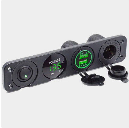 Панель управления (1 тумблер вкл/выкл, 2 USB, розетка 12V, вольтметр)+ сменные клавиши (PREMARINE)