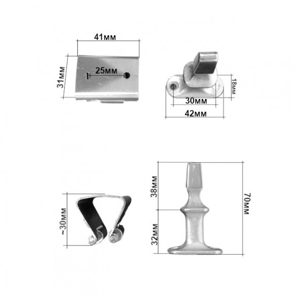 Фиксатор SUNFINE для двери 41x70x42 мм, нержавеющая сталь