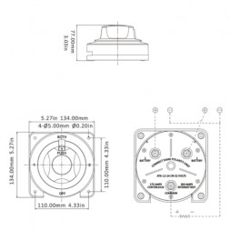 Переключатель батарей Seaflo 134x134 мм (до 32В)