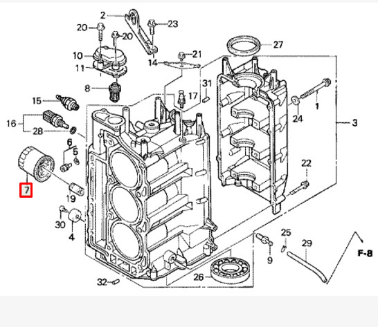 Фильтр масляный 15400-PFB-014 ( 3FV-13440)  HONDA