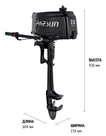 Мотор лодочный PARSUN T2.6CBMS 