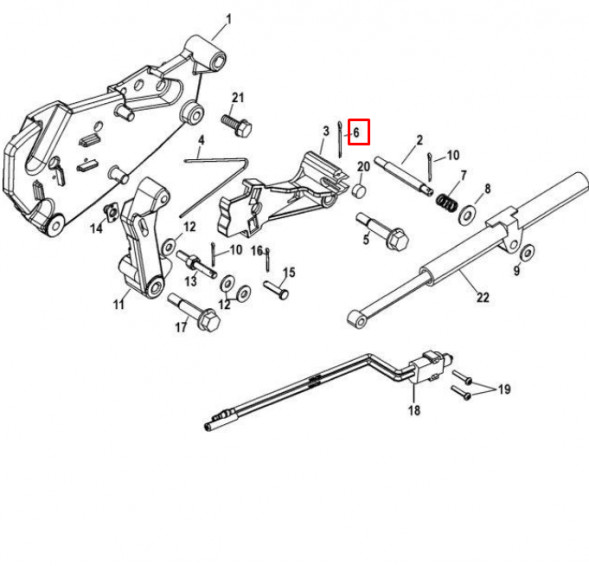 Шплинт стальной диам.1,5 мм, длина 34 мм механизма переключения передач MERCRUISER  ALPHA/BRAVO (Quicksilver)