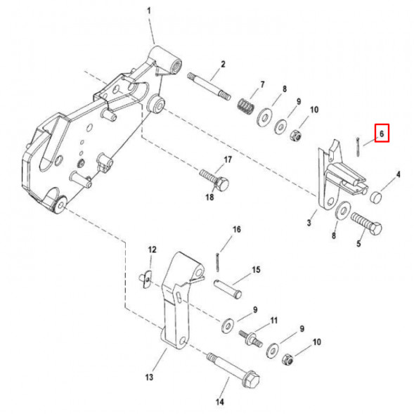 Шплинт стальной диам.1,5 мм, длина 34 мм механизма переключения передач MERCRUISER  ALPHA/BRAVO (Quicksilver)