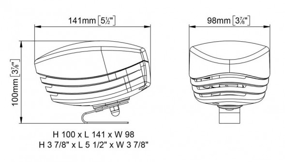 Электрический горн, белый