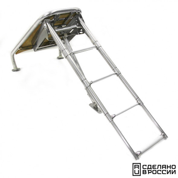 Платформа носовая с трапом 4 ступени белые