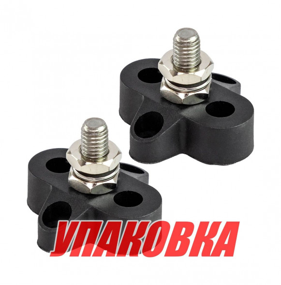 Клемма-штифт одинарная, M8, черная (упаковка из 50 шт.)