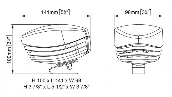 Электрический горн, хромированный
