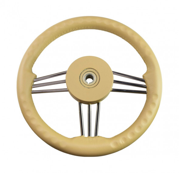 Рулевое колесо Osculati, диаметр 350 мм, цвет кремовый (имитация кожи)