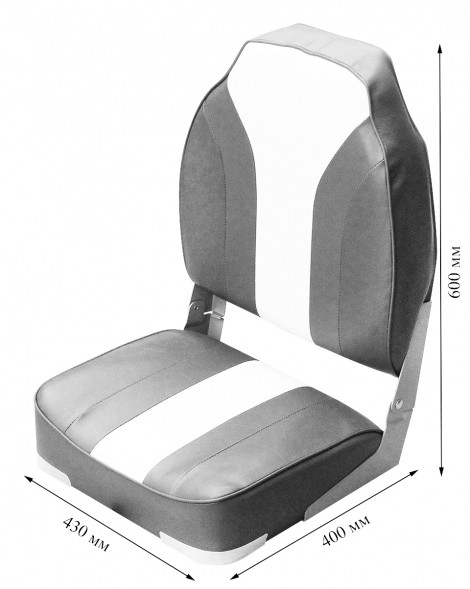 Сиденье "Hi back Rainbow", синее с серым