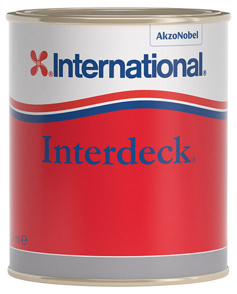Палубная краска «INTERDECK», 750 мл, белая.