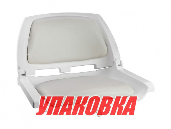 Кресло складное мягкое TRAVELER, цвет белый/серый (упаковка из 16 шт.)