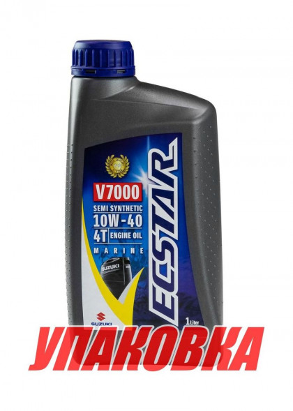 Масло ECSTAR Marine V7000 4T SAE 10W40, 1 л, полусинтетика (упаковка 96 шт.)