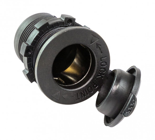 Разъем прикуривателя врезной, светодиодный, зеленый (упаковка из 10 шт.)