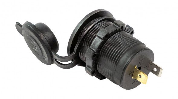 Разъем прикуривателя врезной, светодиодный, зеленый (упаковка из 10 шт.)