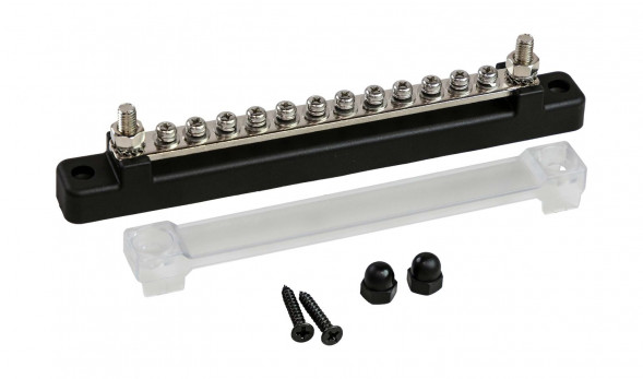 Колодка распределительная электромонтажная с защитной крышкой, 12 контактов (упаковка из 2 шт.)