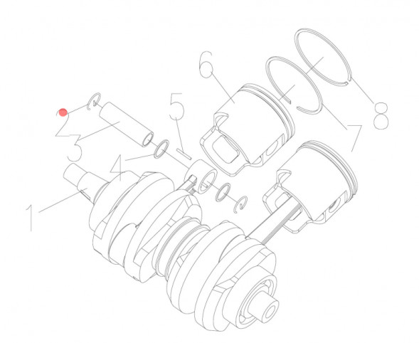 Стопор поршневого пальца YAMAHA 40-90 HIDEA PARSUN GLADIATOR( 40F-01.06.04.03; 688-11634-10) (PREMARINE)