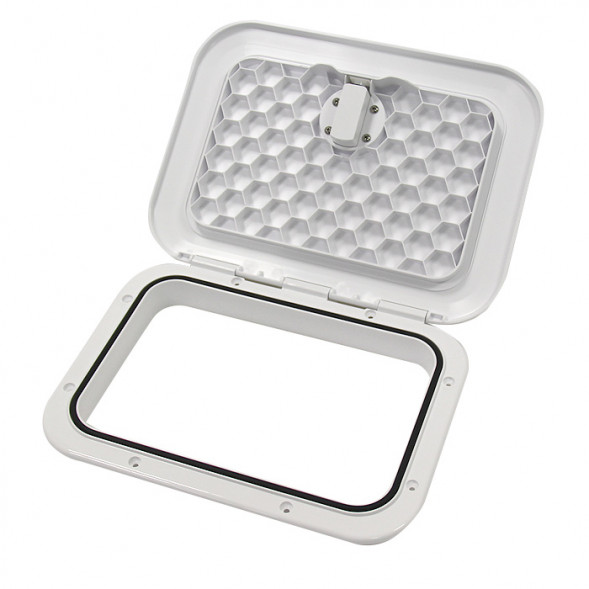 Крышка рундука SEAFLO 270x375 мм с замком, белый пластик