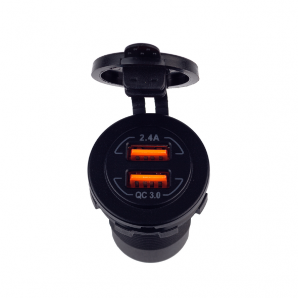 Разъем USB Skipper 5В 2,4А+QC3.0