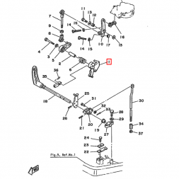 Рычаг дросселя Yamaha 40-50 (6H4-41213-12)