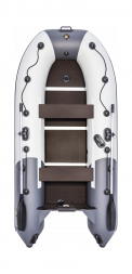Надувная лодка ПВХ, Ривьера Компакт 3200 СК Комби, светло-серый/графит