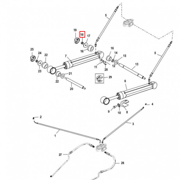 Гайка стальная диам. 10 мм MERCURY/ MERCRUISER  (Quicksilver)