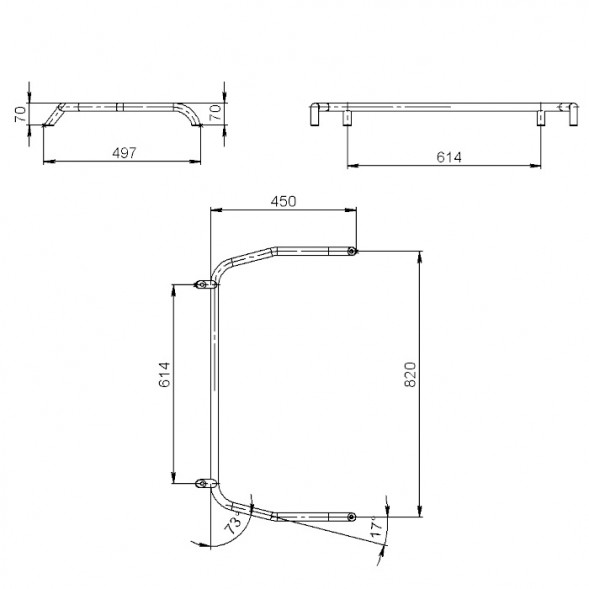 Поручень универсальный 981711T