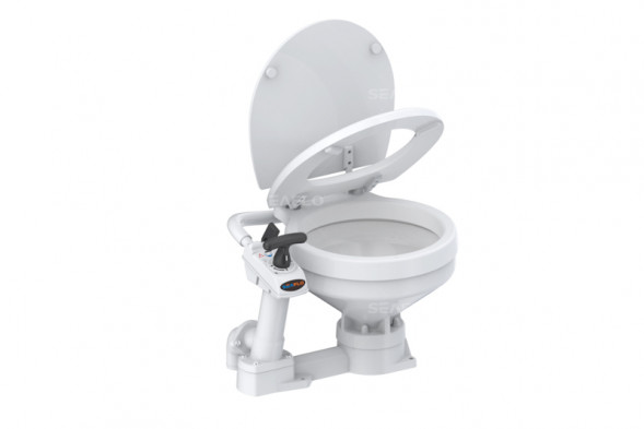 Унитаз судовой керамический с ручной прокачкой (размер компакт)