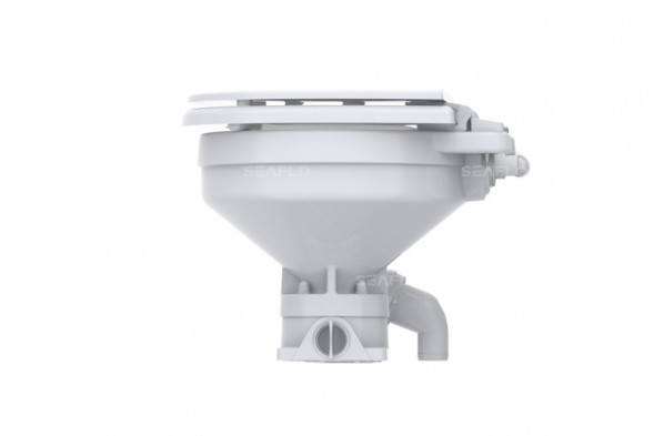 Унитаз судовой керамический с ручной прокачкой (размер компакт)