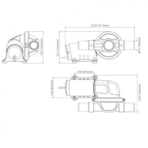 Самовсасывающий насос Seaflo для "черных вод" 24В