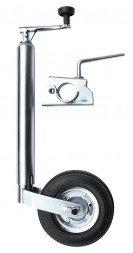 Опора с колесом для трейлера, без крепежного кронштейна (с зажимом)