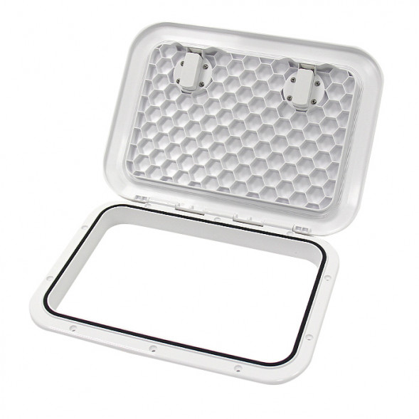 Крышка рундука SEAFLO 315x440 мм с замком, белый пластик