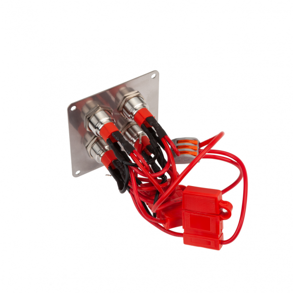 Панель бортового питания Skipper с 4 влагозащищёнными переключателями 4 переключателя