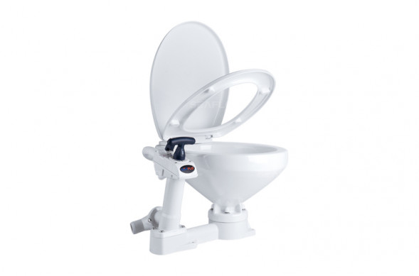 Унитаз судовой керамический с ручной прокачкой (размер стандарт)