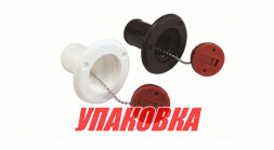 Горловина заливная для топлива, пластиковая, черная, под шланг 38 мм, Marine Rocket (упаковка из 10 шт.)