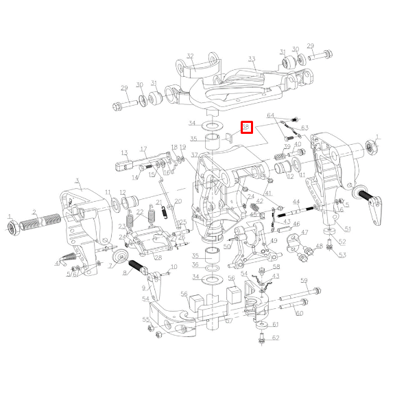 Пластина фиксации поворота мотора Tohatsu 9.8-18 (YUELANG)