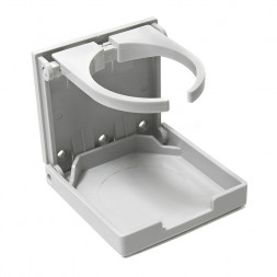 Держатель стакана регулируемый, белый пластик SUNFINE, 97x94мм