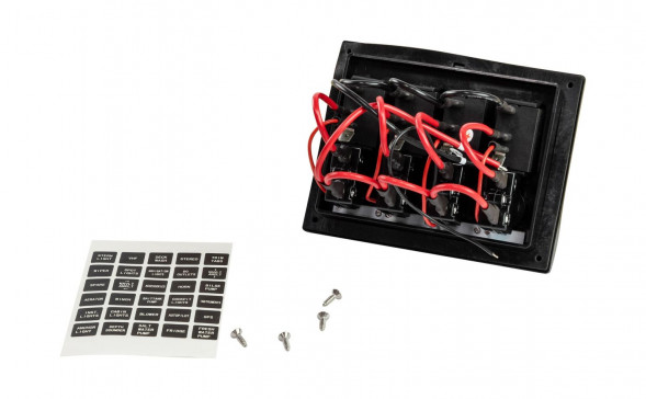 Панель бортового питания 4 переключателя, индикация, автоматы (упаковка из 2 шт.)