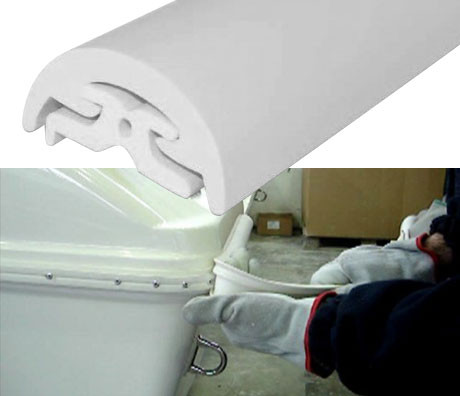 Привальный брус, 30 мм, белый