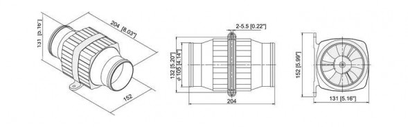 Вентилятор электрический 12 В, 10А, 6500 л/мин
