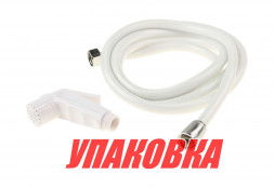 Лейка душа пластиковая белая, шланг 2.5 м (упаковка из 5 шт.)