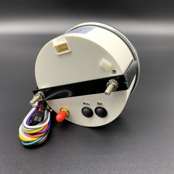 Многофункциональный прибор (красная подсветка, черный, хромированнный ободок)