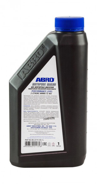 Масло ABRO API TC-W3 Premium 2-х тактное полусинтетика, 1 л