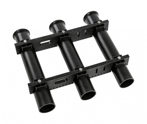 Держатель спиннинга 3 стакана, черный (упаковка из 4 шт.)