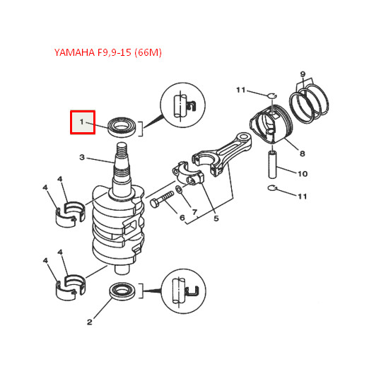 Сальник Yamaha (93102-35M51; F15-01.02.00.06) (35x47x6.5) (PREMARINE)