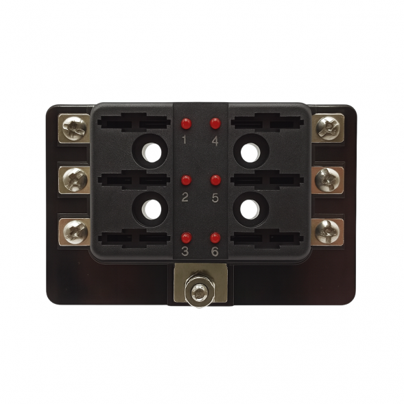 Блок предохранителей Skipper ножевой Винтовой зажим (М4), 6 цепей