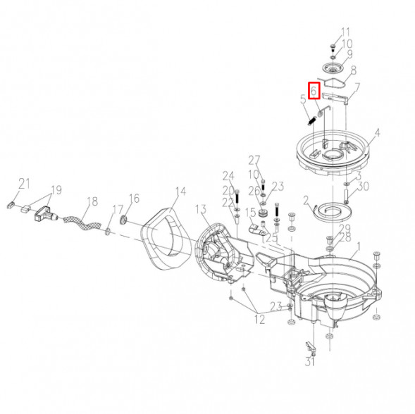 Пружина собачки ручного стартера Yamaha 40X, F25-40 (PREMARINE)