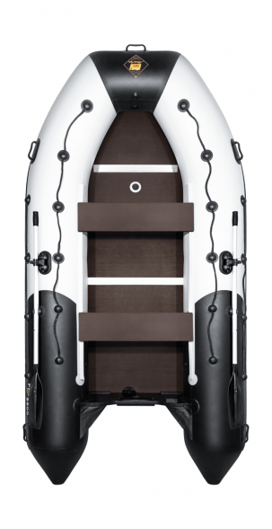 Надувная лодка ПВХ, Ривьера Максима 3600 СК Комби, светло-серый/черный
