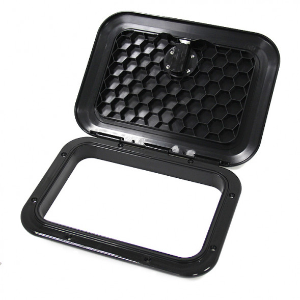 Крышка рундука SEAFLO 270x375 мм с замком, черный пластик