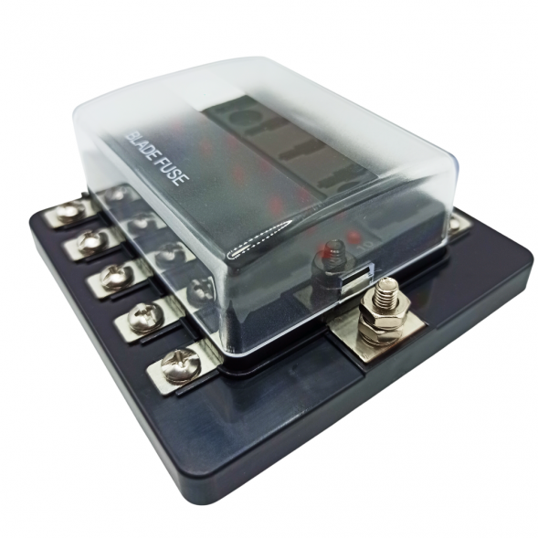 Блок предохранителей Skipper ножевой Винтовой зажим (М4), 10 цепей